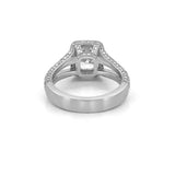 14K Gold Lab Grown Radiant Diamond 3D Channeled Engagement Ring