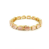 14K Gold Lab Grown Pink Diamond Multi Shape Bracelet