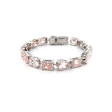 14K Gold Lab Grown Pink Diamond Multi Shape Bracelet