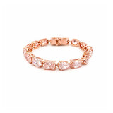 14K Gold Lab Grown Pink Diamond Multi Shape Bracelet