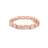 14K Gold Lab Grown Pink Diamond Multi Shape Bracelet