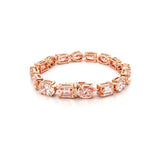 14K Gold Lab Grown Pink Diamond Multi Shape Bracelet