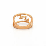 14K Gold Double Open Step Diamond Fashion Band