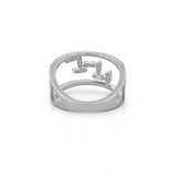 14K Gold Double Open Step Diamond Fashion Band