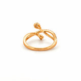 14K Gold Pear Wrapped Diamond Split Band