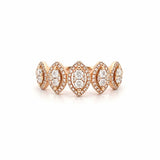 14K Gold Marquise Shape Halo Diamond Wedding Band