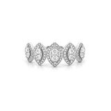 14K Gold Marquise Shape Halo Diamond Wedding Band