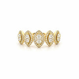 14K Gold Marquise Shape Halo Diamond Wedding Band