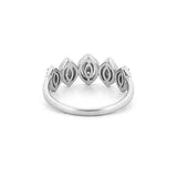 14K Gold Marquise Shape Halo Diamond Wedding Band