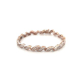 14K Gold Wavy Channel Diamond Bracelet