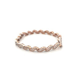 14K Gold Wavy Channel Diamond Bracelet