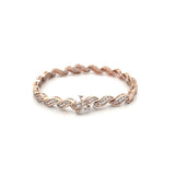 14K Gold Wavy Channel Diamond Bracelet