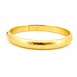 14K Gold 9MM Diamond Cut Bangle