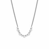 14K Gold Halo and Bezel Round Diamond Duo Chain Necklace