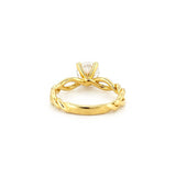 14K Gold 1.00 Carat Lab Grown Round Twisted Shank Engagement Ring