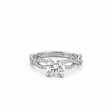 14K Gold 1.00 Carat Lab Grown Round Twisted Shank Engagement Ring