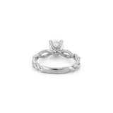 14K Gold 1.00 Carat Lab Grown Round Twisted Shank Engagement Ring