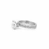 14K Gold 2.00 Carat Lab Grown Round Diamond Eternity Engagement Set