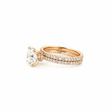 14K Gold 2.00 Carat Lab Grown Round Diamond Eternity Engagement Set