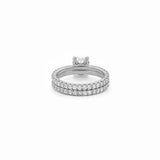 14K Gold 2.00 Carat Lab Grown Round Diamond Eternity Engagement Set