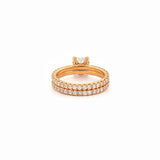 14K Gold 2.00 Carat Lab Grown Round Diamond Eternity Engagement Set