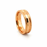 14K Gold Mens Diamond Cut Band