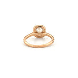 14K Gold 1.20 Carat Natural Cushion Diamond Halo Engagement Ring