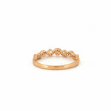 14K Gold Wavy Round Diamond Band