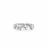 14K Gold Art Deco Diamond Pave Wedding Band