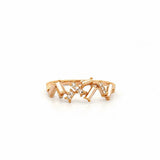 14K Gold Art Deco Diamond Pave Wedding Band