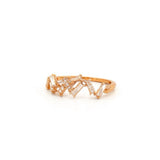 14K Gold Art Deco Diamond Pave Wedding Band