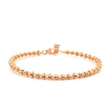 14K Gold Adjustable Fashion Diamond Cut Bead Bangle