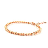 14K Gold Adjustable Fashion Diamond Cut Bead Bangle