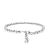 14K Gold Adjustable Fashion Diamond Cut Bead Bangle