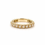 14K Gold Art Deco Braided Layered Diamond Band