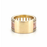 14K Gold Morganite Baguette Diamond Fashion Band