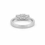 14K Gold Three Stone 1.20 Carat Round Natural Diamond Basket Set Engagement Ring
