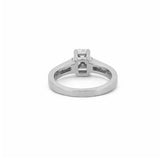 14K Gold Trillion Cut Cluster Diamond Channel Set Engagement Ring