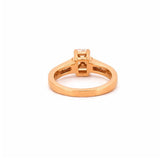 14K Gold Trillion Cut Cluster Diamond Channel Set Engagement Ring