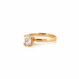 14K Gold 0.80 Carat Radiant Lab Grown Diamond Solitaire Engagement Ring