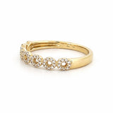 14K Gold Open Circle Diamond Fashion Ring
