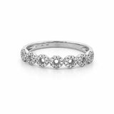 14K Gold Open Circle Diamond Fashion Ring