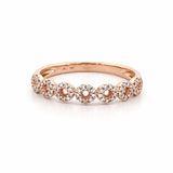 14K Gold Open Circle Diamond Fashion Ring