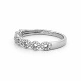 14K Gold Open Circle Diamond Fashion Ring