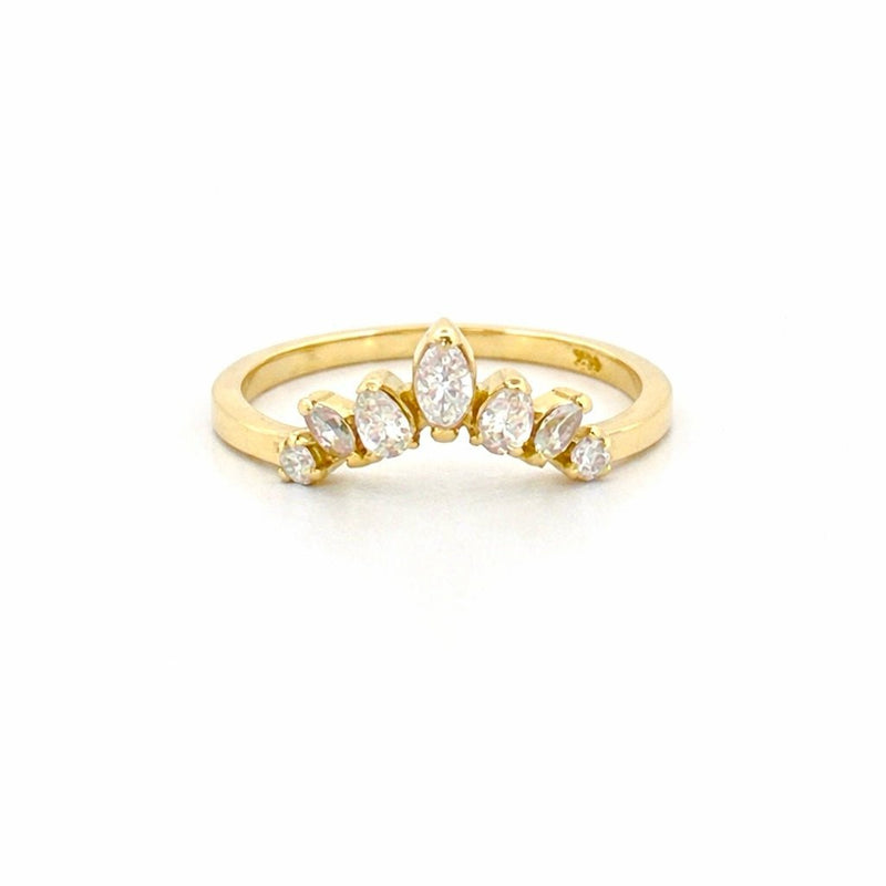 14K Gold Tiara Diamond Ring