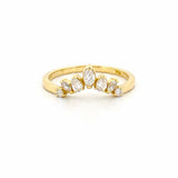 14K Gold Tiara Diamond Ring