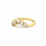 14K Gold Tiara Diamond Ring