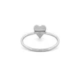 14K Gold Small Heart Diamond Pave Ring
