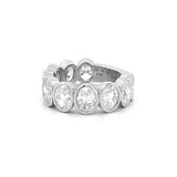 14K Gold 7.3MM Oval Bezel Lab Grown Diamond Fashion Band