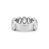 14K Gold 7.3MM Oval Bezel Lab Grown Diamond Fashion Band